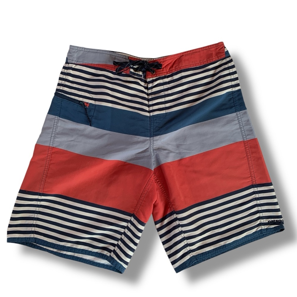 Striped nylon Patagonia swim trunks size 32
